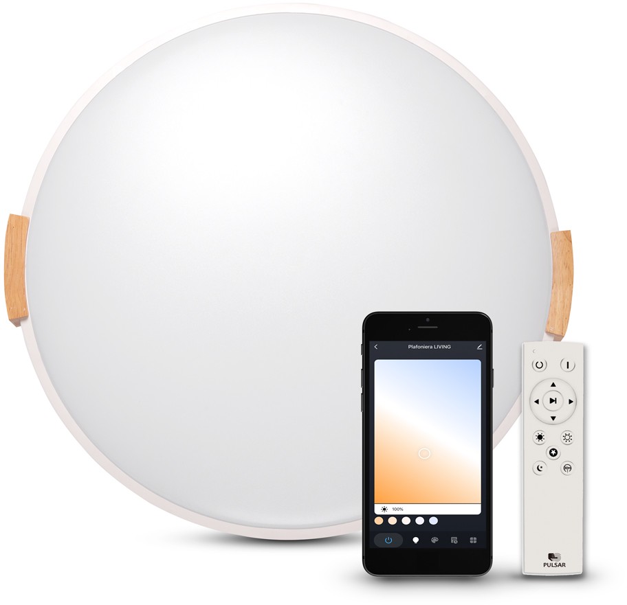 Plafoniera Smart Zahara 36W 3000K-6500K IP20, PULSAR